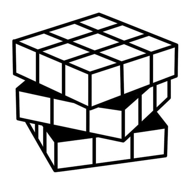Coloriage Rubik imprimable basique