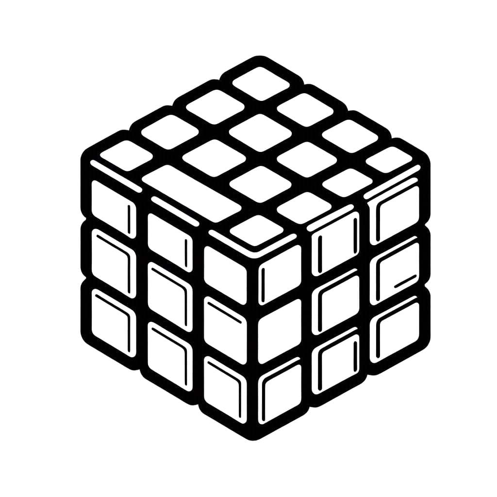 Coloriage Rubik imprimable