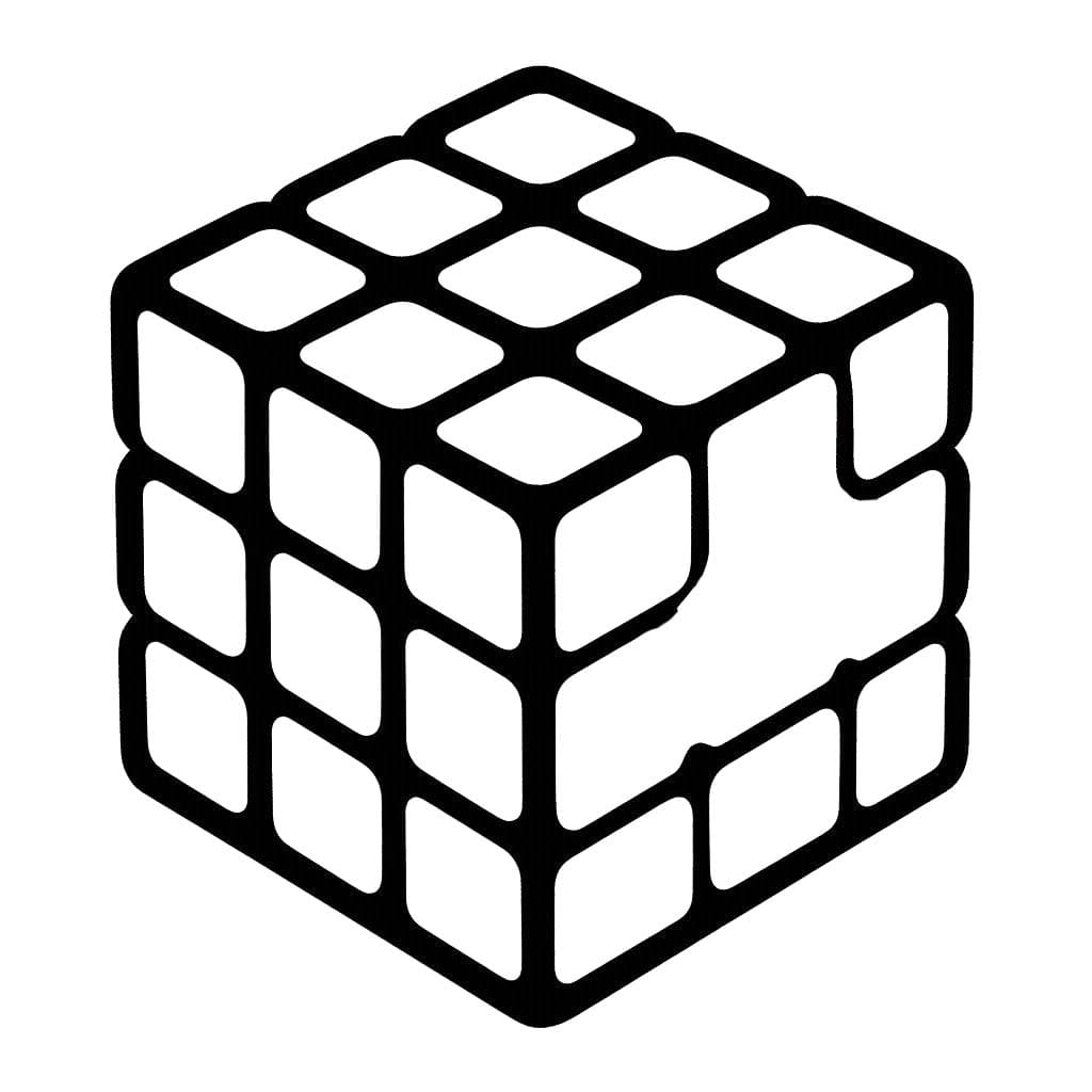 Coloriage Rubik imprimable gratuite