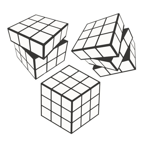 Coloriage Rubik pour enfant