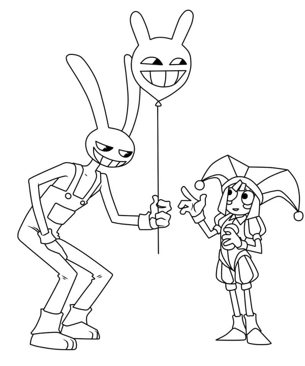 Coloriage The Amazing Digital Circus basique
