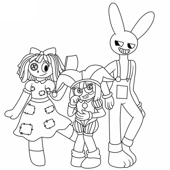 Coloriage The Amazing Digital Circus chez enfants