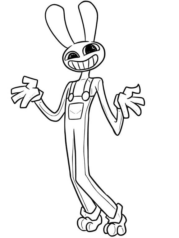 Coloriage The Amazing Digital Circus facile