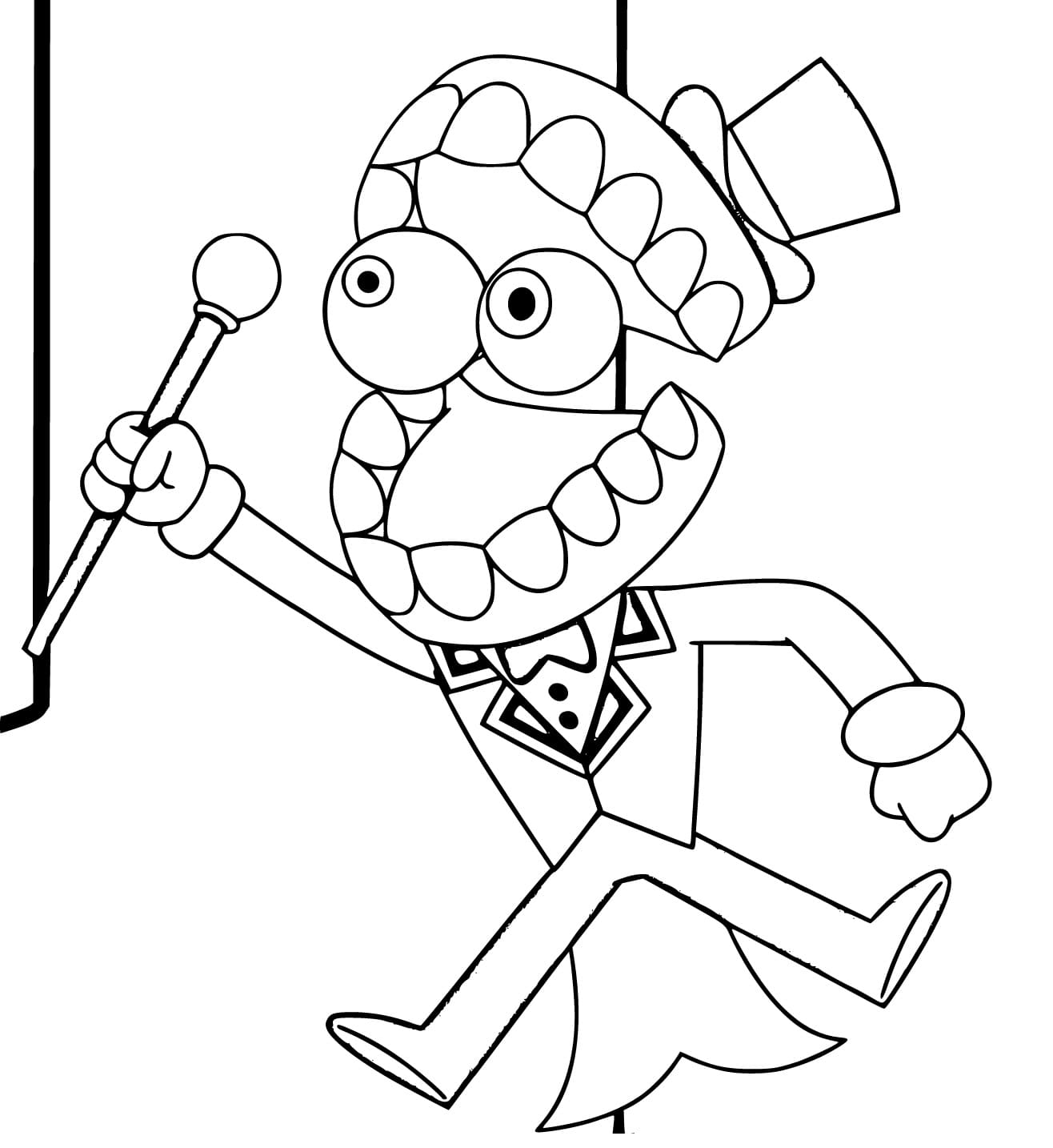 Coloriage The Amazing Digital Circus facile imprimable