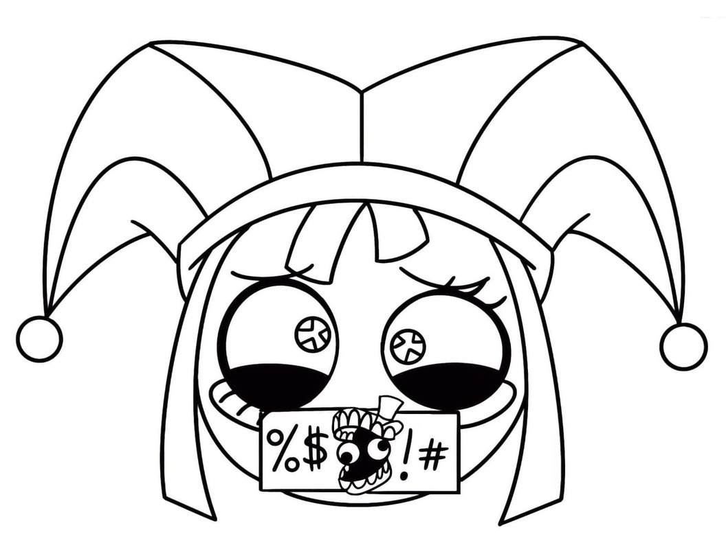 Coloriage The Amazing Digital Circus mignonne