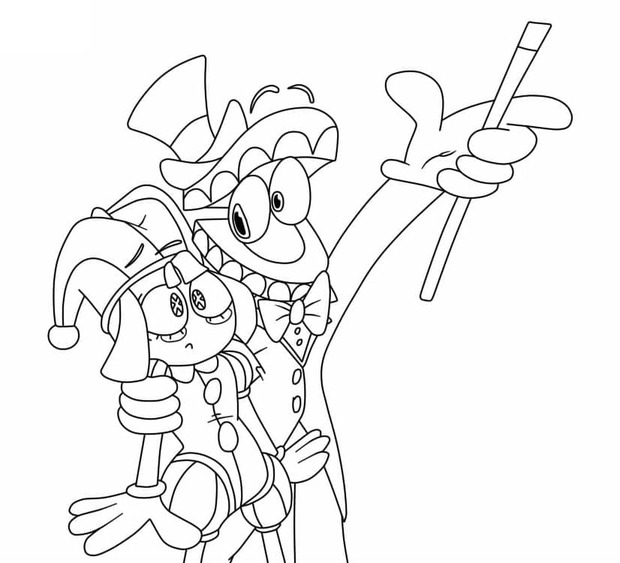 Coloriage The Amazing Digital Circus pour les enfants