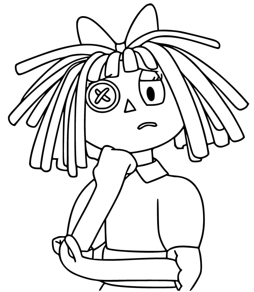 Coloriage The Amazing Digital Circus simple imprimable