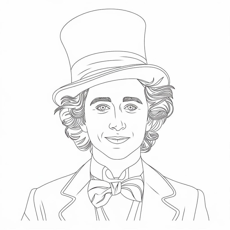 Coloriage Wonka basique