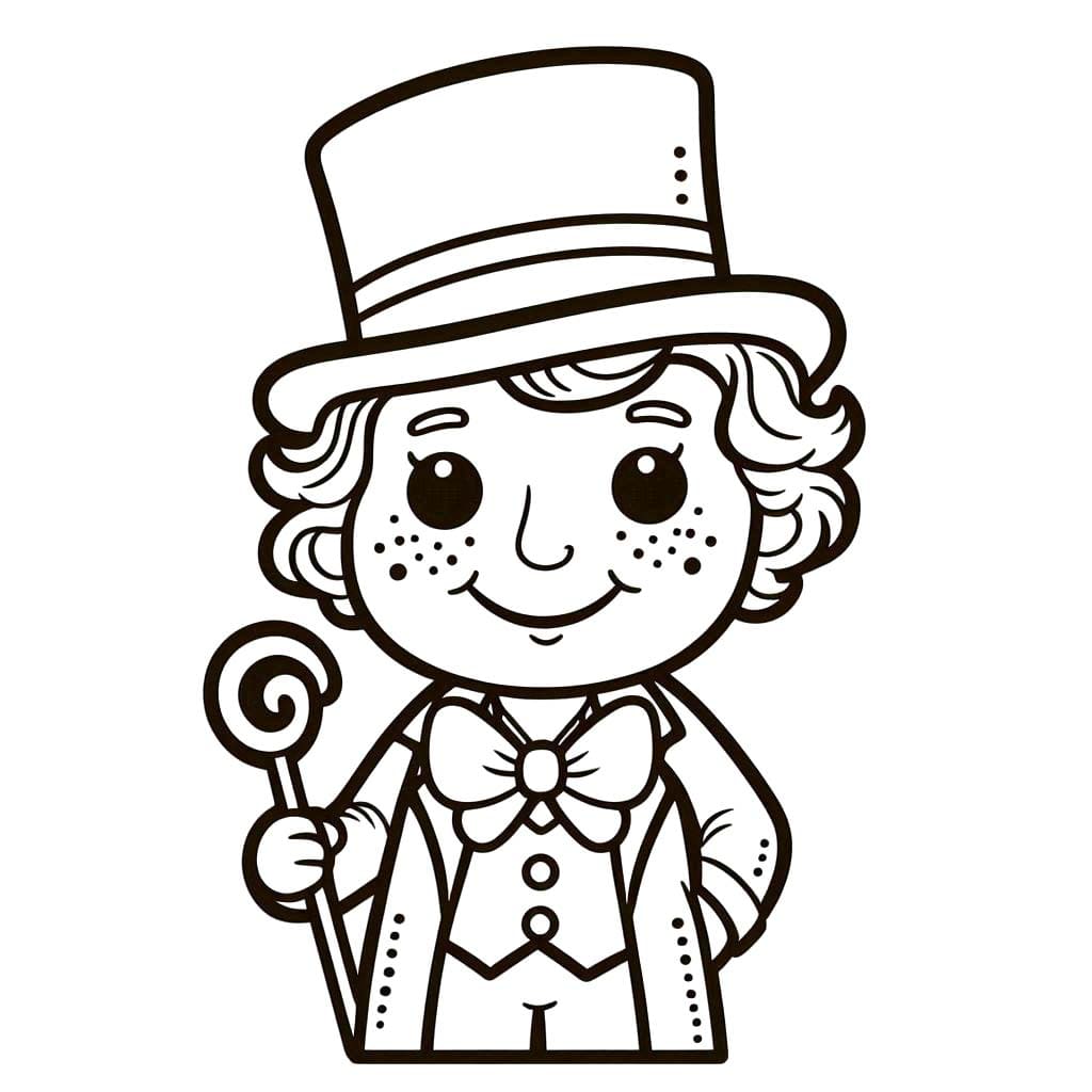 Coloriage Wonka simple