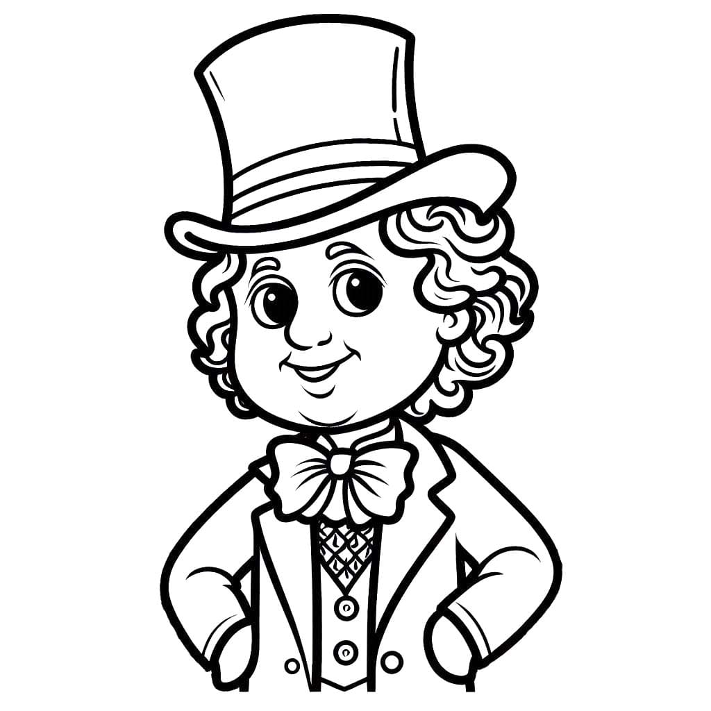 Coloriage Wonka très simple