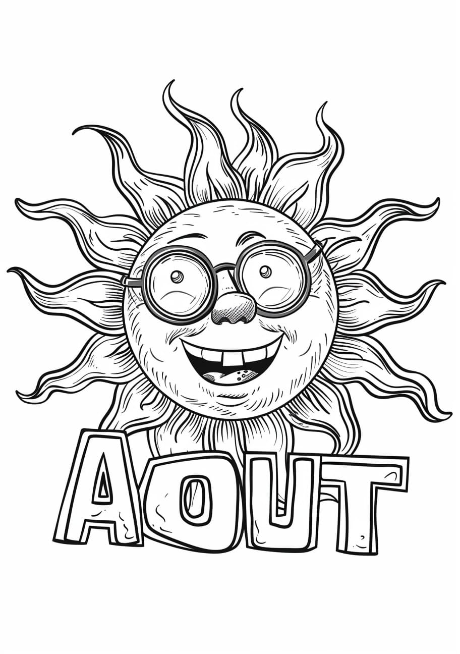 Coloriage Août pour les enfants