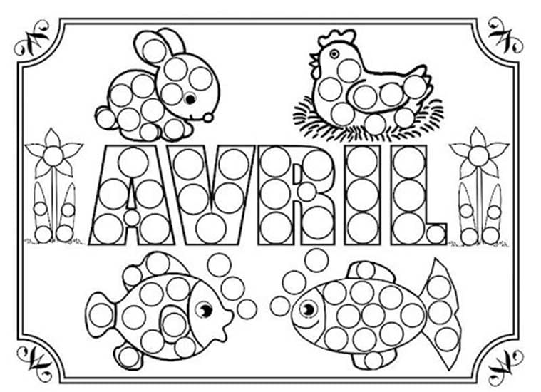 Coloriage Avril 1