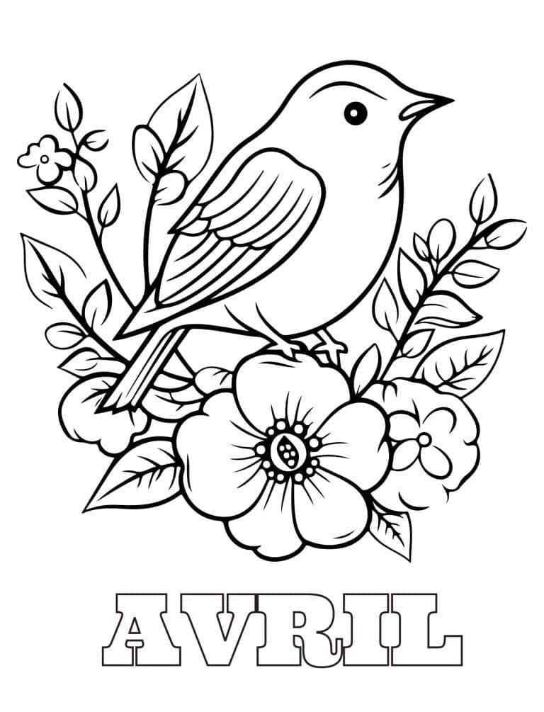Coloriage Avril 3
