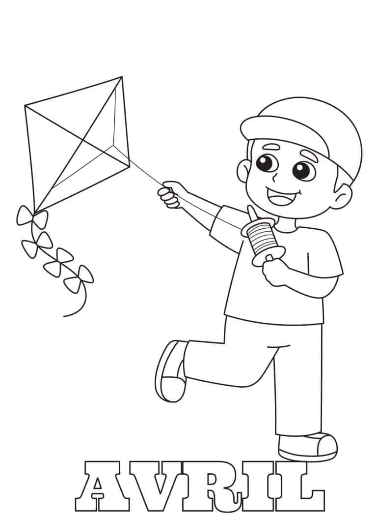 Coloriage Avril 4