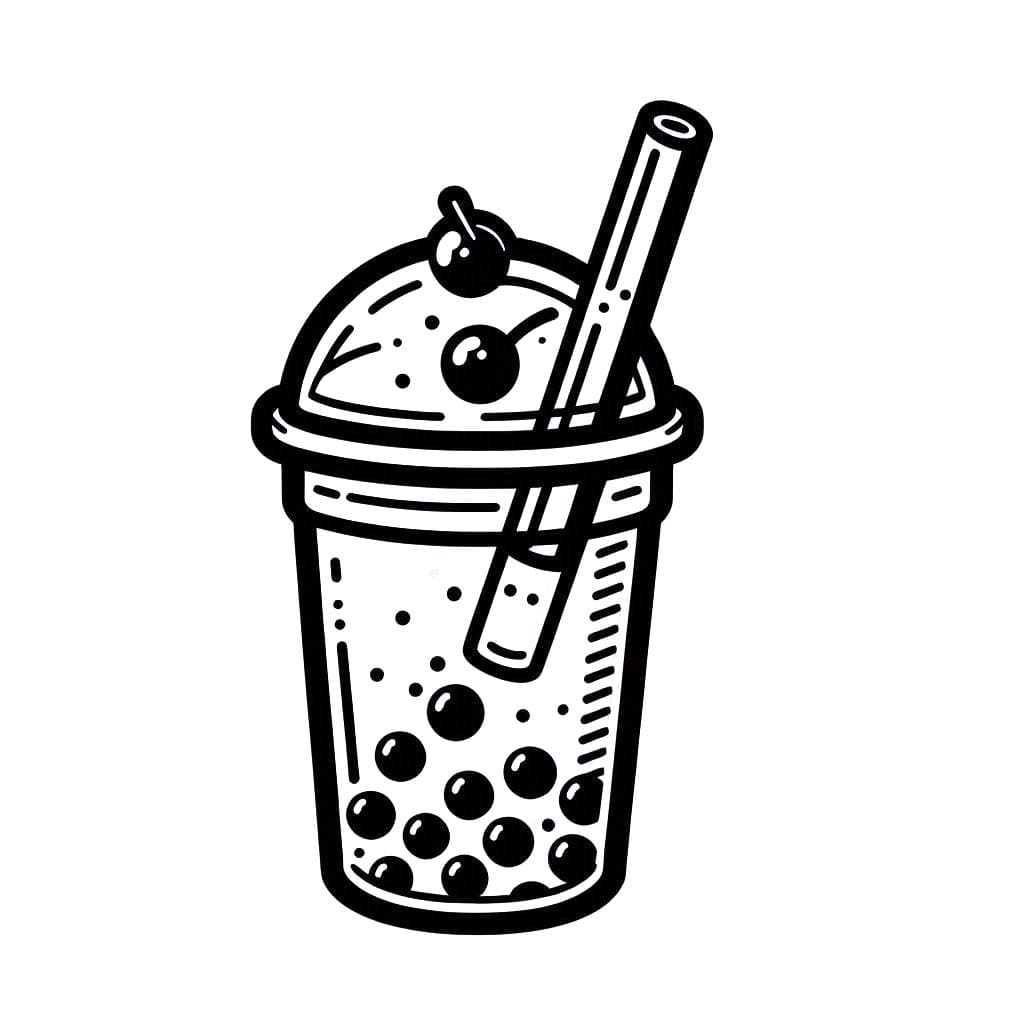 Coloriage Bubble Tea gratuite