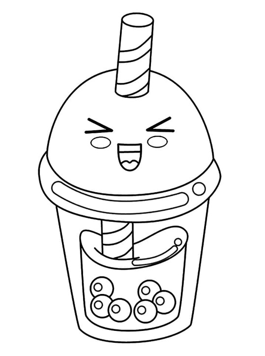 Coloriage Bubble Tea pour enfant
