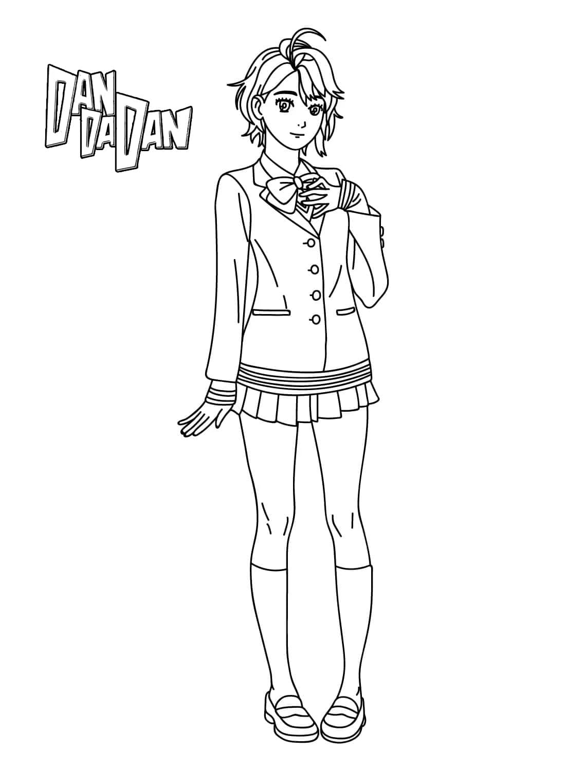 Coloriage Dandadan gratuit imprimable pour les enfants