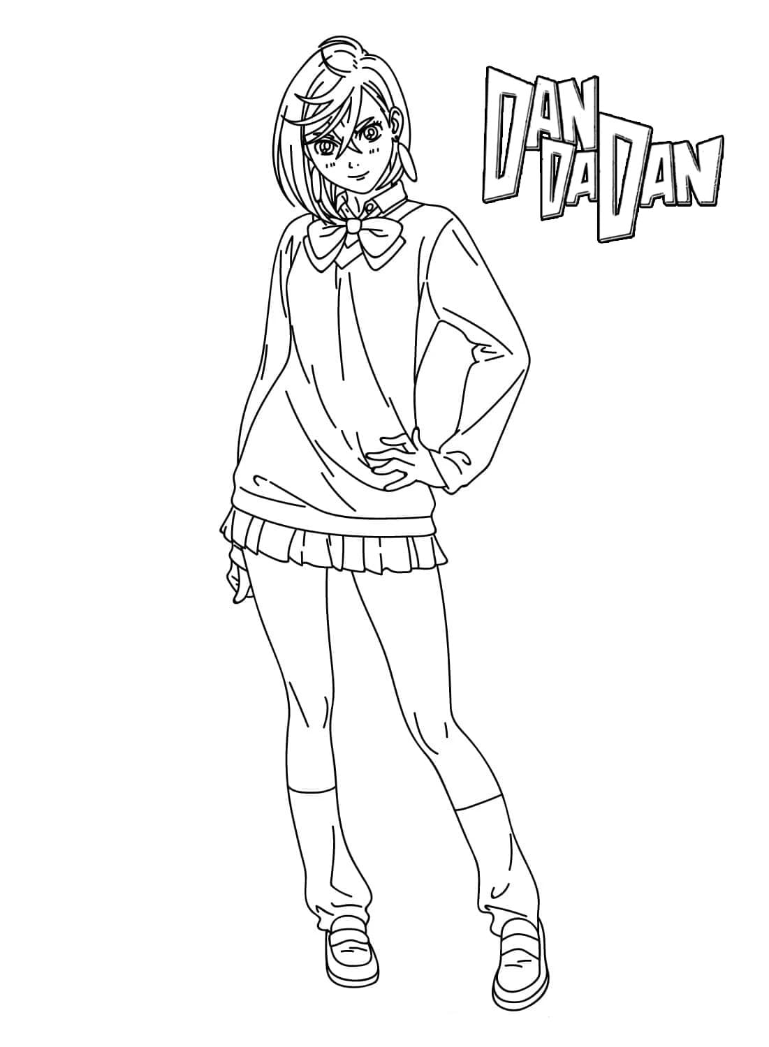 Coloriage Dandadan gratuit pour les enfants