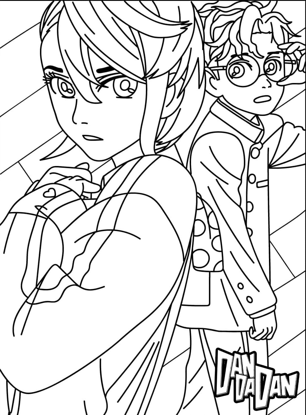 Coloriage Dandadan imprimable pour les enfants
