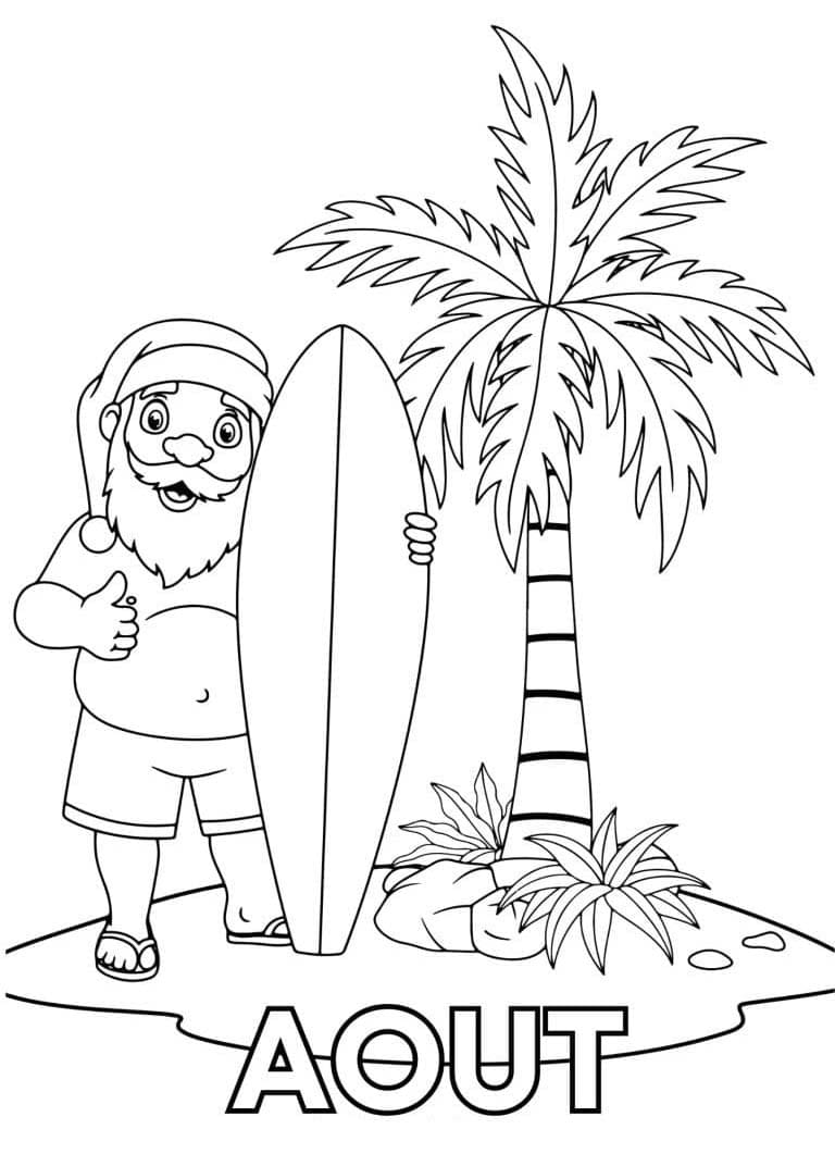 Coloriage Dessiner Août pour les enfants