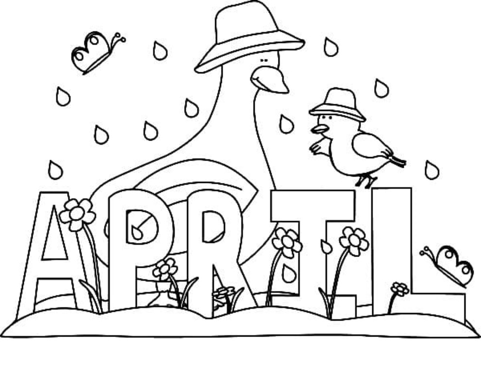Coloriage Dessiner Avril facile