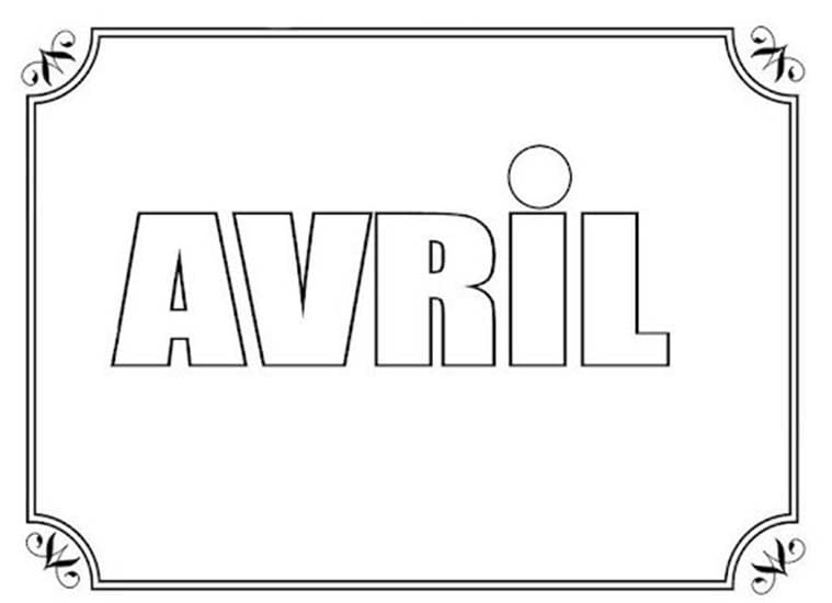 Coloriage Dessiner Avril gratuite
