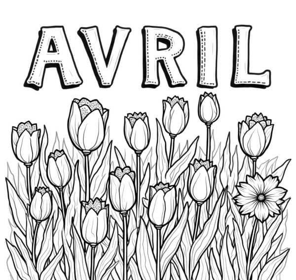 Coloriage Dessiner Avril imprimable