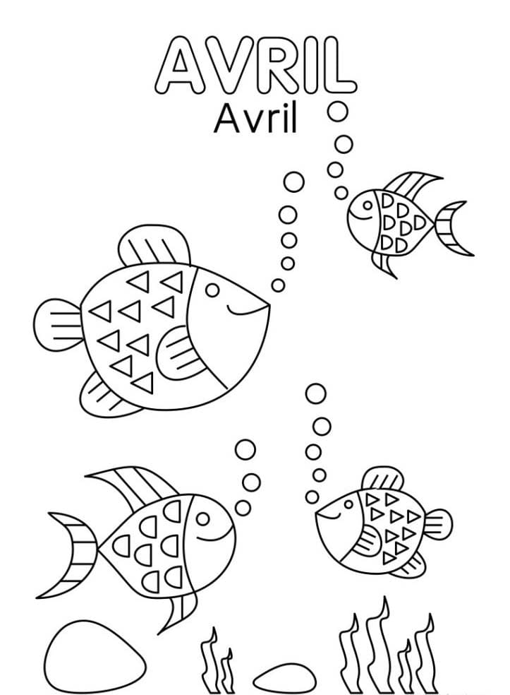 Coloriage Dessiner Avril imprimable gratuite