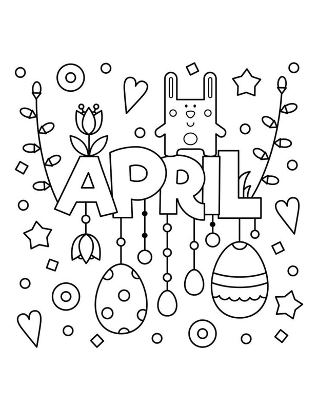 Coloriage Dessiner Avril imprimable pour les enfants