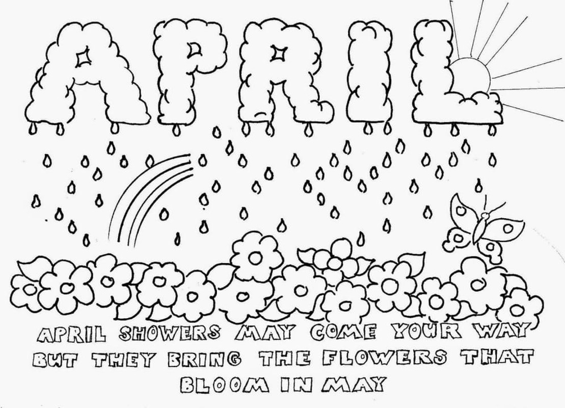 Coloriage Dessiner Avril pour enfants