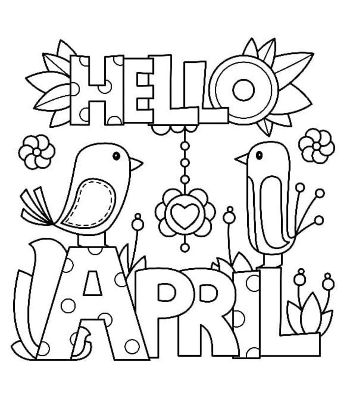 Coloriage Dessiner Avril simple
