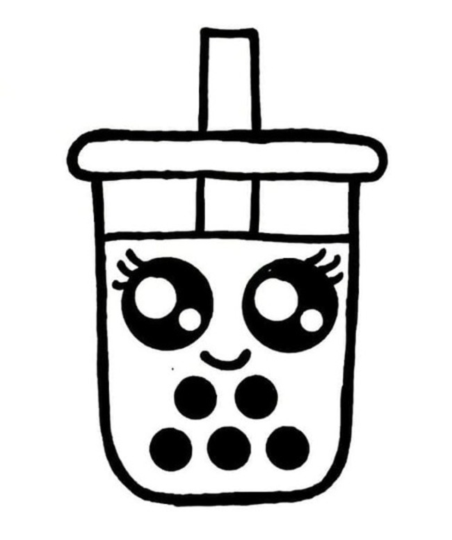 Coloriage Dessiner Bubble Tea chez les enfants