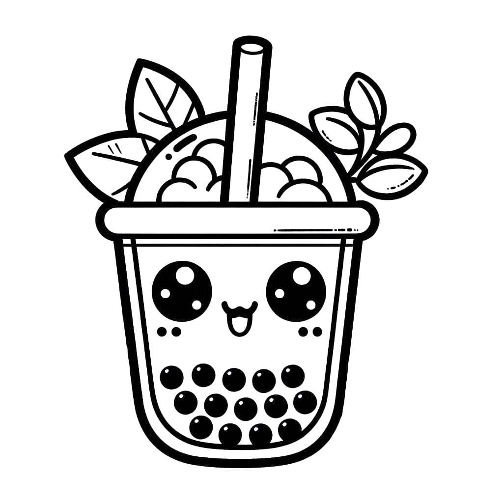 Coloriage Dessiner Bubble Tea imprimable gratuite