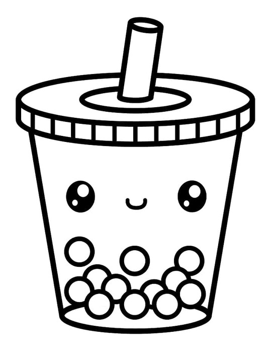 Coloriage Dessiner Bubble Tea pour enfant