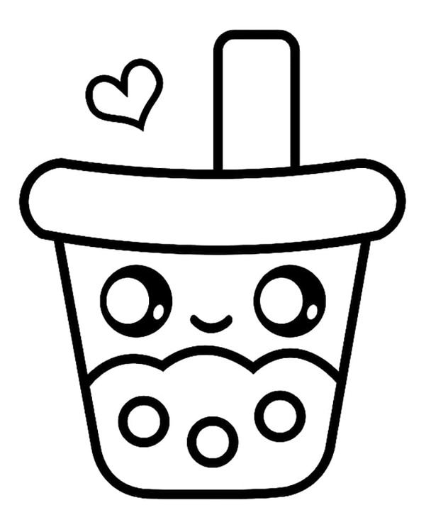 Coloriage Dessiner Bubble Tea pour enfants
