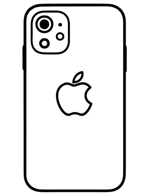 Coloriage iPhone à imprimer