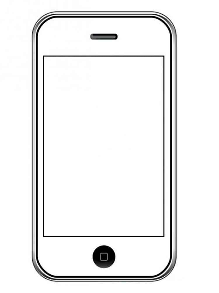Coloriage Dessiner IPhone chez enfants