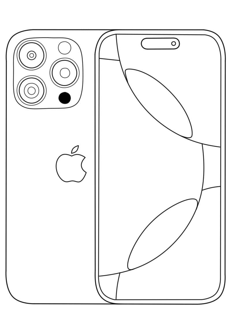 Coloriage Dessiner IPhone gratuit pour les enfants