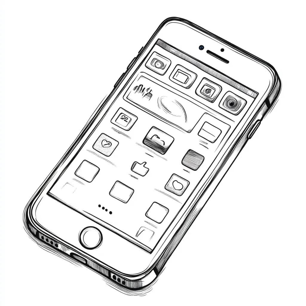 Coloriage Dessiner iPhone imprimable gratuite