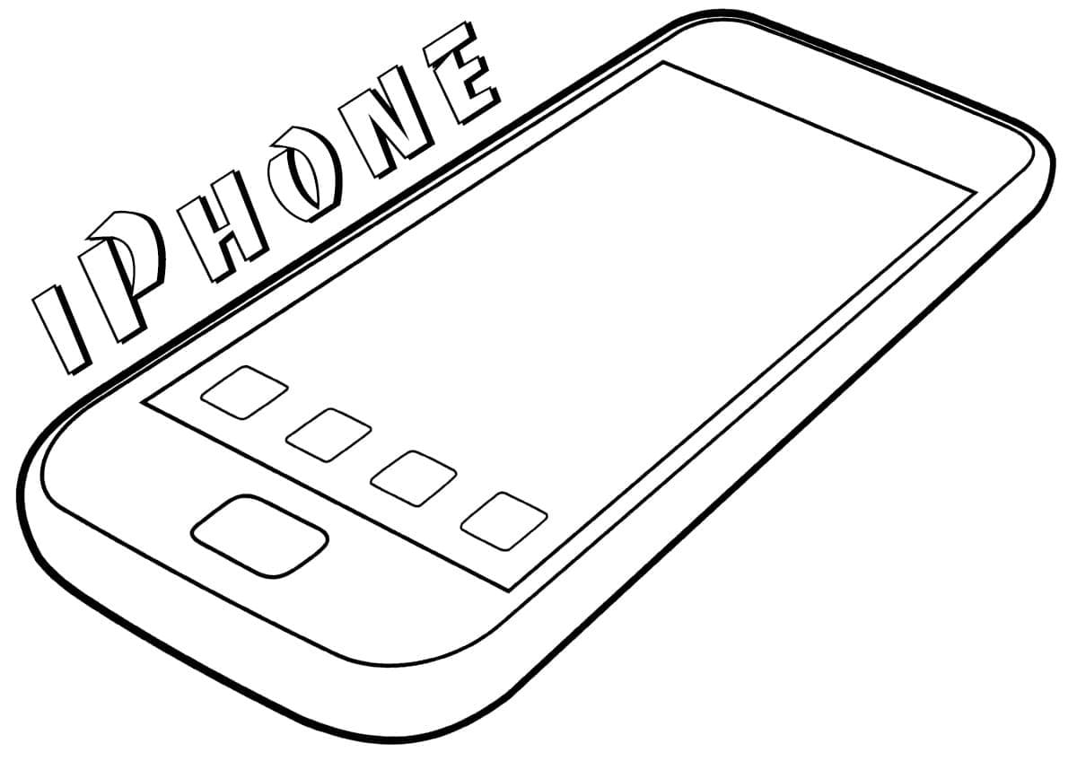 Coloriage Dessiner IPhone pour enfant