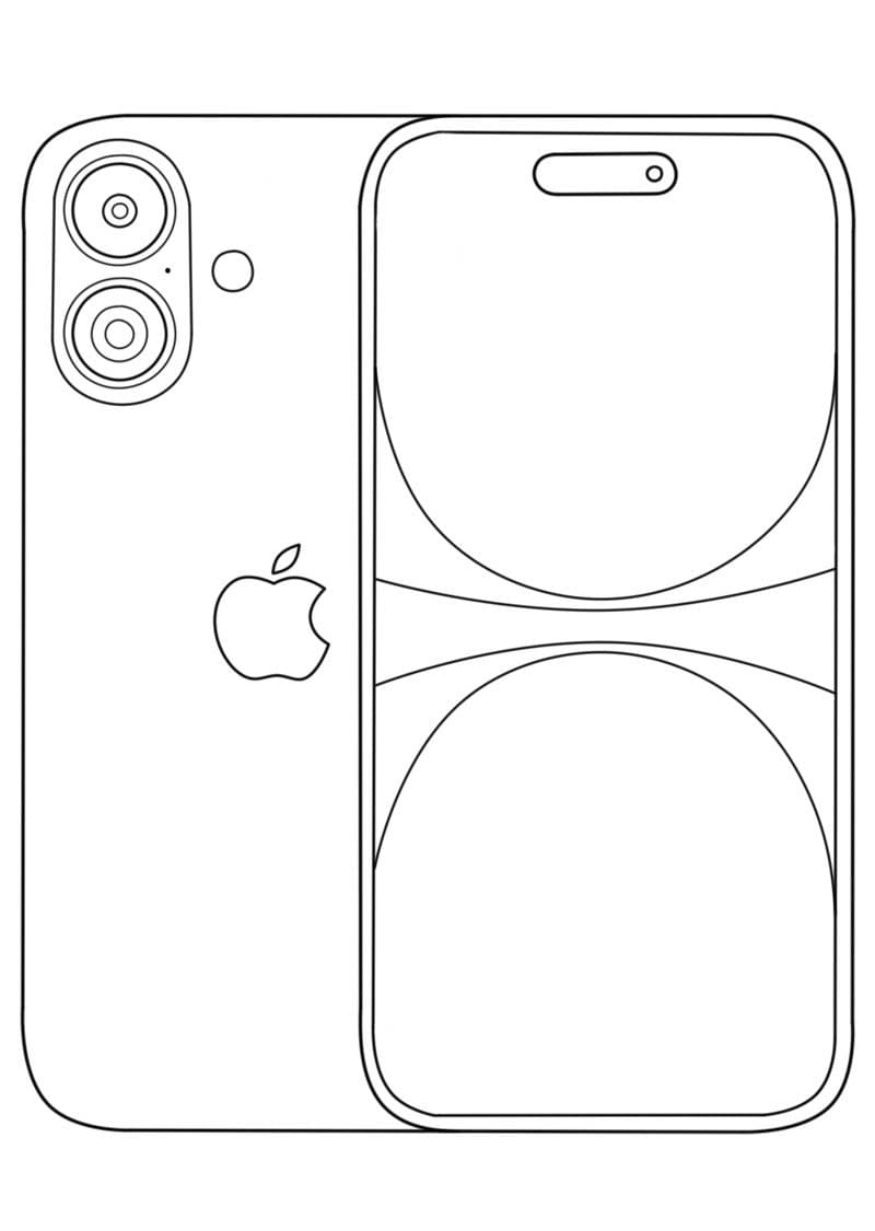 Coloriage Dessiner IPhone simple