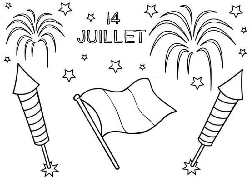 Coloriage Dessiner Juillet chez les enfants