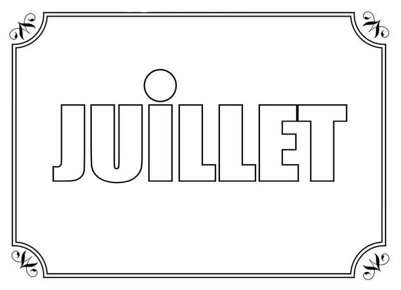 Coloriage Dessiner Juillet