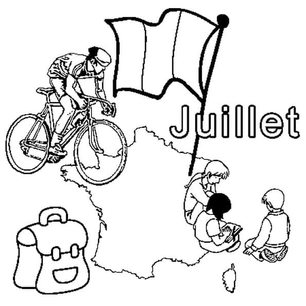 Coloriage Dessiner Juillet imprimable gratuite