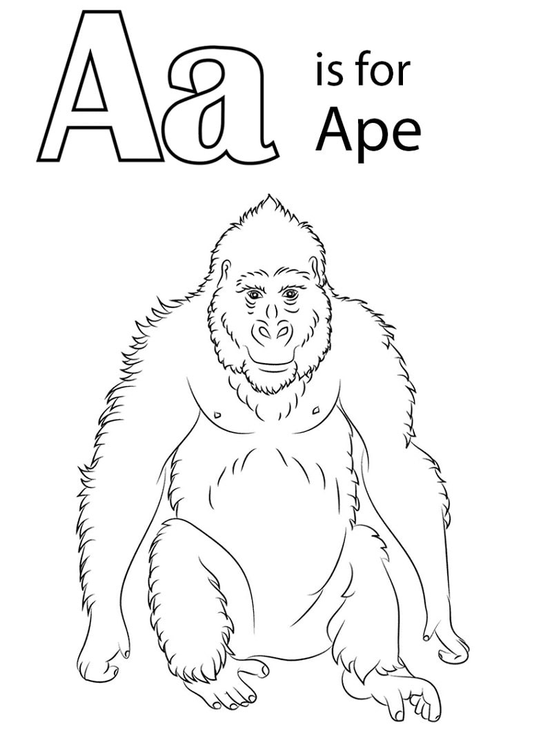 Coloriage Dessiner Lettre A basique