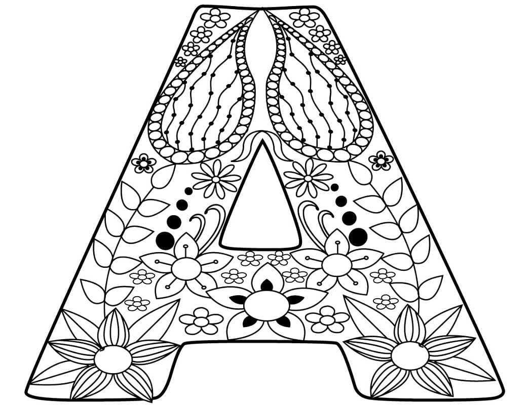 Coloriage Dessiner Lettre A simple gratuite