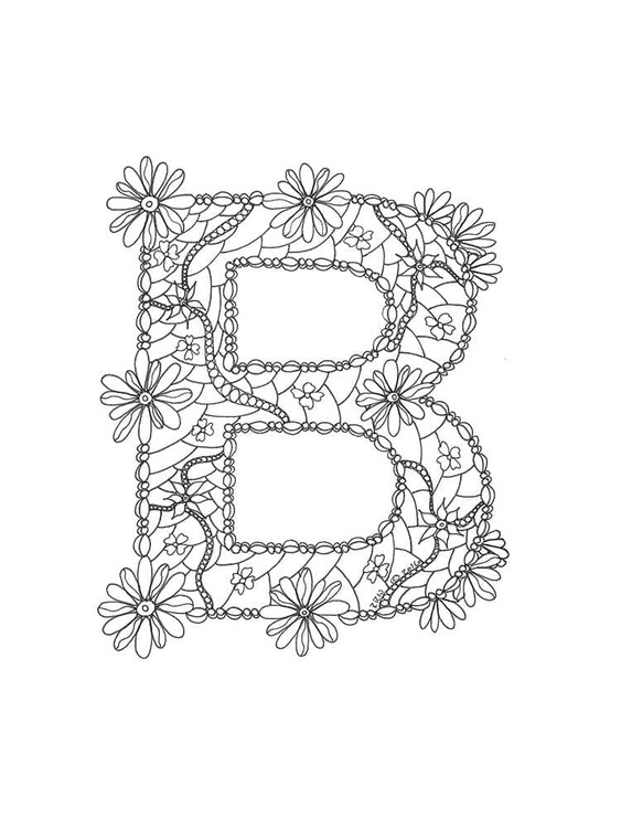 Coloriage Dessiner Lettre B facile chez les enfants
