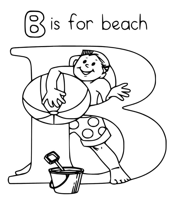 Coloriage Dessiner Lettre B imprimable gratuite