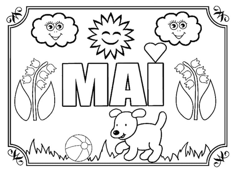 Coloriage Dessiner Mai imprimable