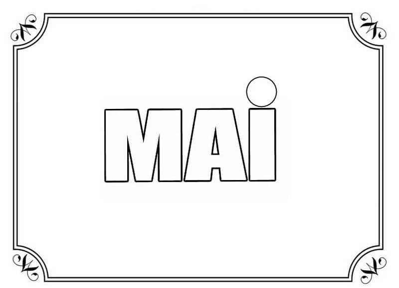 Coloriage Dessiner Mai imprimable gratuite